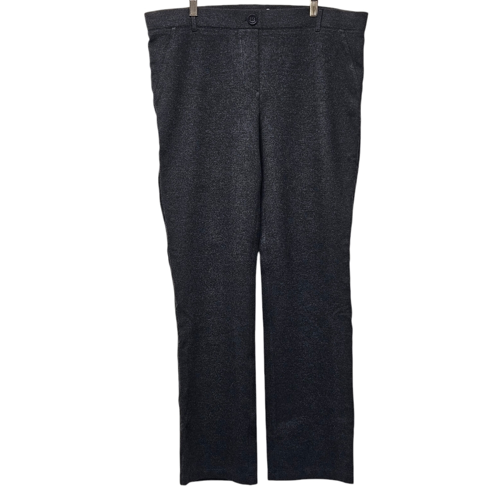 Betabrand Pull On Yoga Classic Dress Pants Straight Leg Size XL Petite Gray